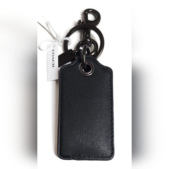 Coach Bottle Opener Key Fob with Stamp Keychain JI/Teal Multi Leather NWT - Picture 13 of 16